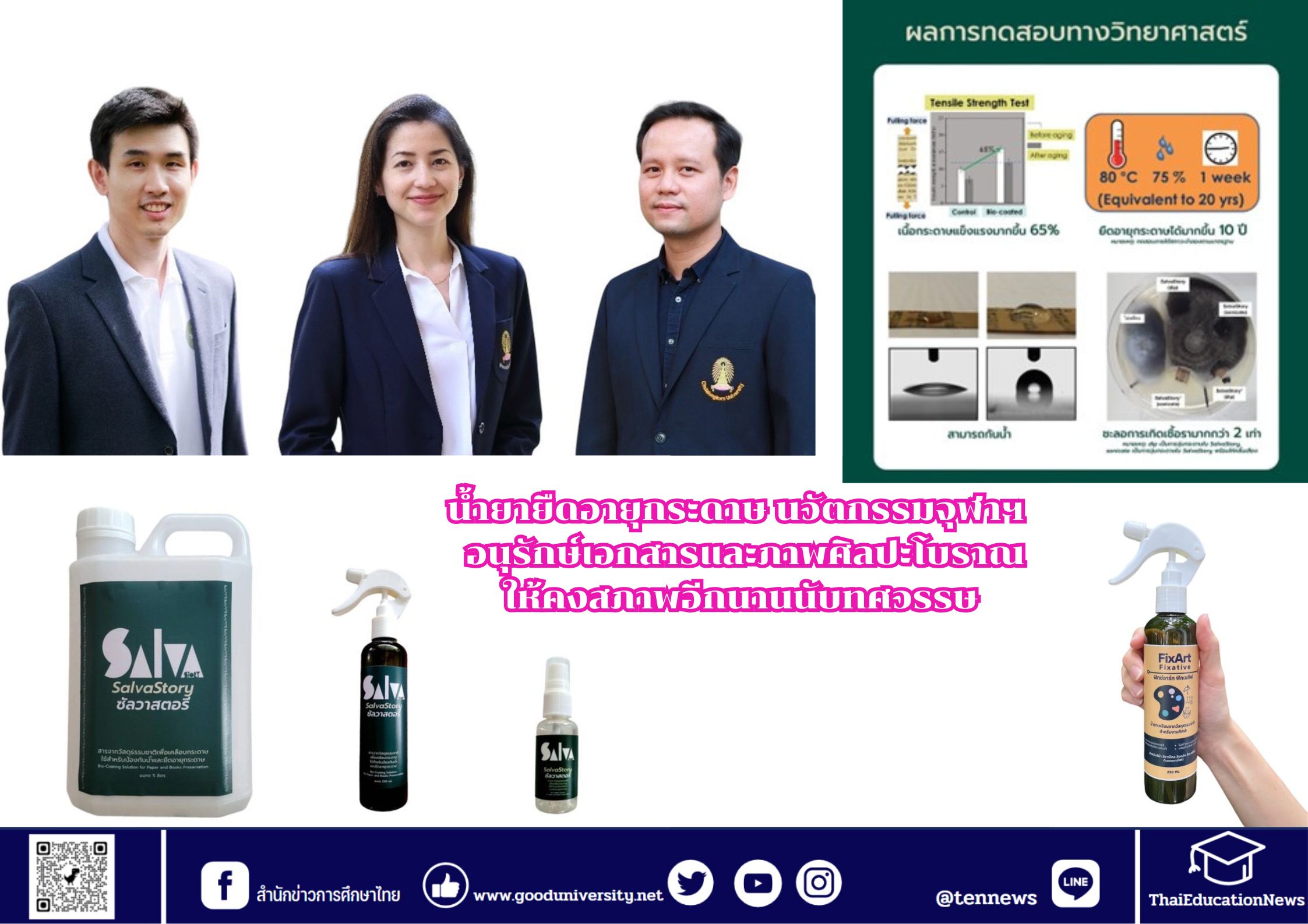 น้ำยายืดอายุกระดาษ นวัตกรรมจุฬาฯ อนุรักษ์เอกสารและภาพศิลปะโบราณให้คงสภาพอีกนานนับทศวรรษ