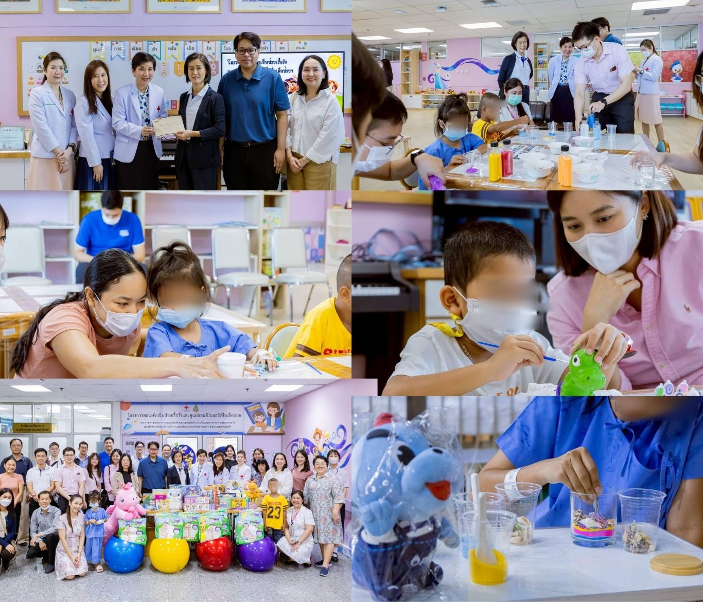 ศ.พญ.ดารินทร์ ซอโสตถิกุล ต้อนรับผู้บริหาร ปตท.จัด โครงการ Volunteer : Smiles for little heroes ที่ รพ.จุฬาฯ